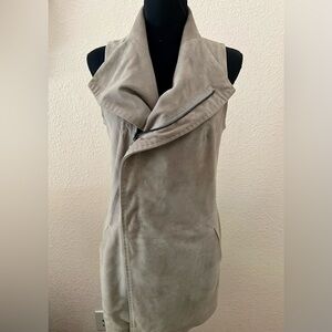 Jarbo Grey Suede Zip Vest High Collar size 36 (6)